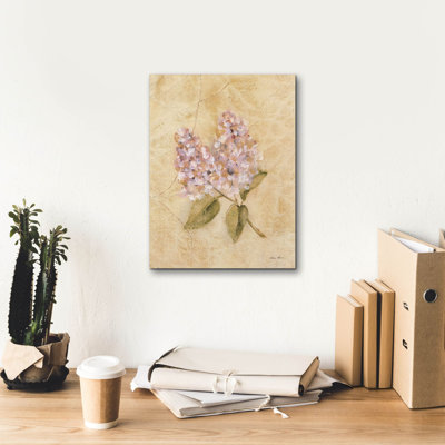 'Lilac On Cracked Linen'  by Cheri Blum Canvas Wall Art