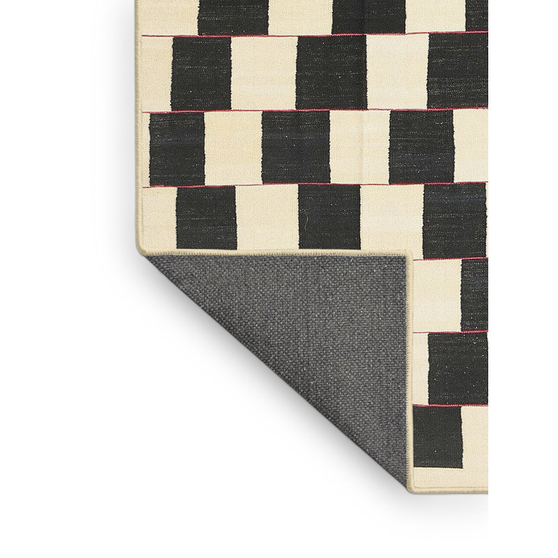 Tapis contemporain noir, Rectangle de 3 pi x 5 pi