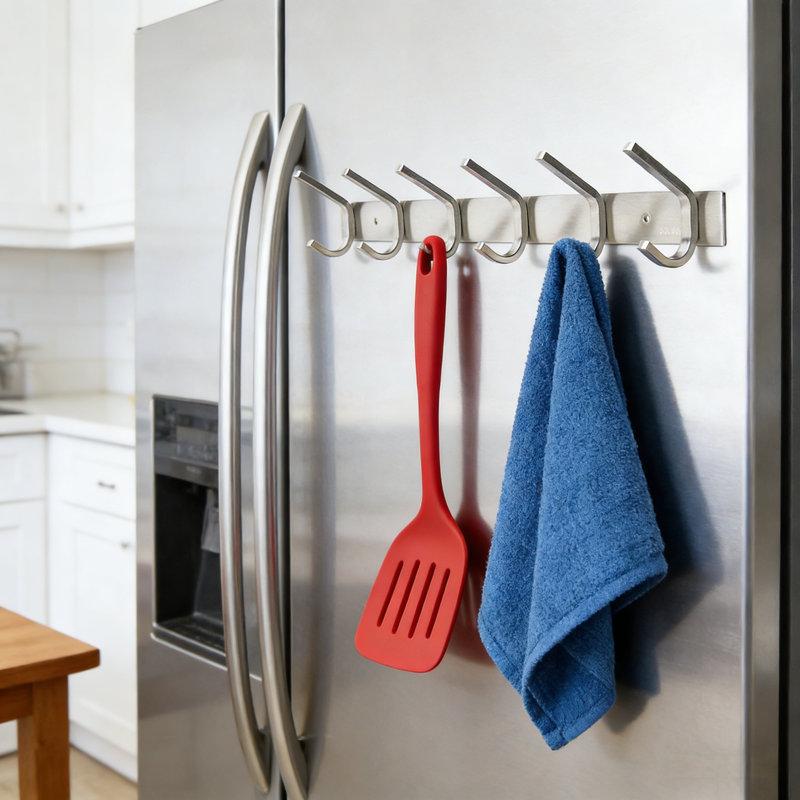 Portemanteau surélevé en acier inoxydable 304, finition satinée, solution de rangement et d'organisation pratique pour la chambre à coucher et la salle de bain