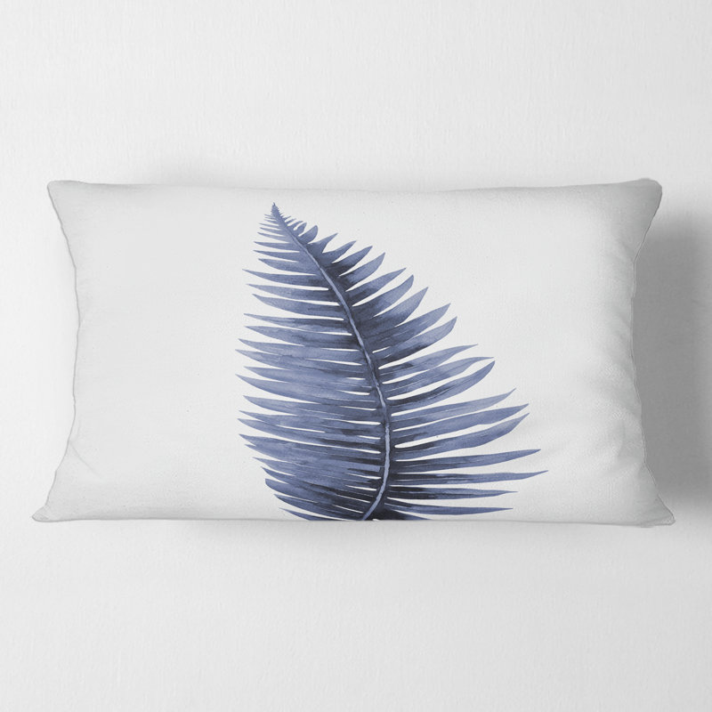Coussin Rectangle, aquarelle bleu tropical II - Bohème et éclectique