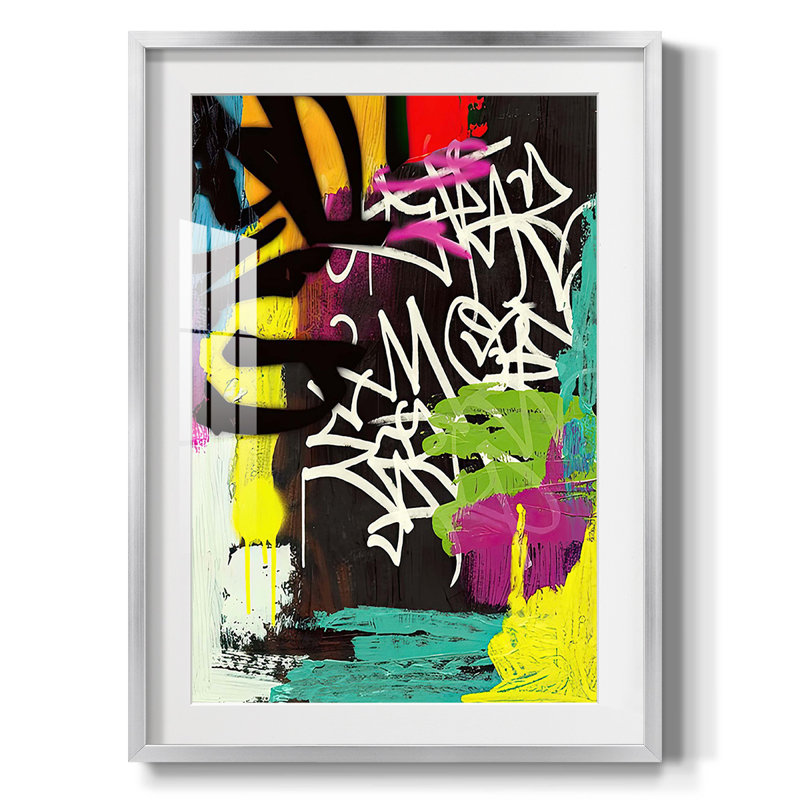 Street Style II - Impression encadrée, H 28,5 po x l 20,5 po, Argent argent