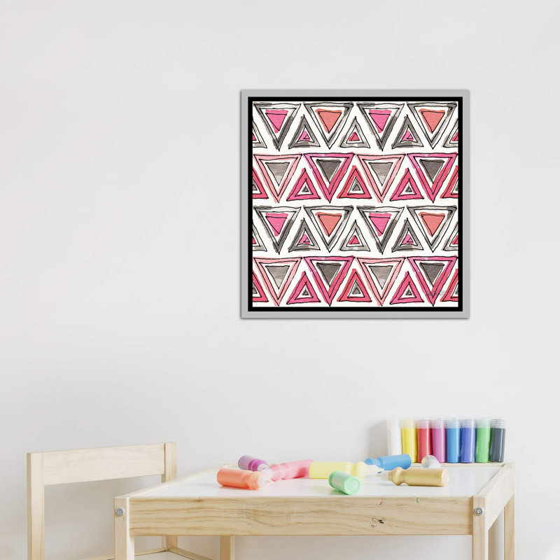 Art sur motif d’accents chic, H 18 po x l 18 po x P 1,5 po, Toile avec cadre argenté