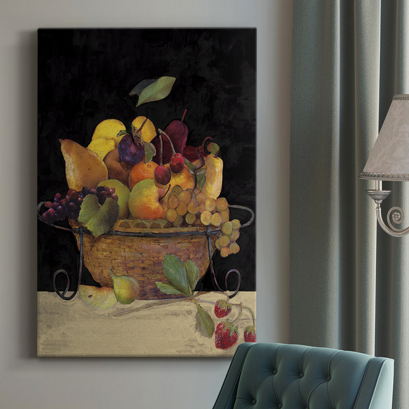Fruit Basket II Revisit - reproduction sur toile tendue, H 12 po x l 8 po x P 1 po