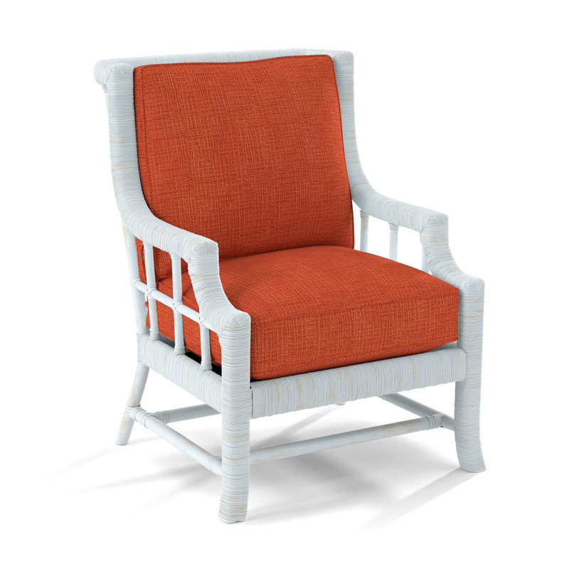 Lafayette Armchair, Bisque, White Performance Fabric; 0851-94