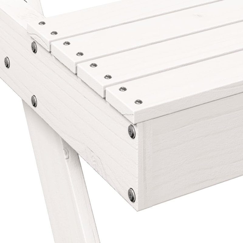  Table de pique-nique en bois de pin massif blanc durable standard, Blanc