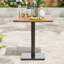 Table carrée en plastique pour meubles de patio - table d'extérieur pour la pelouse, la terrasse, la cour arrière