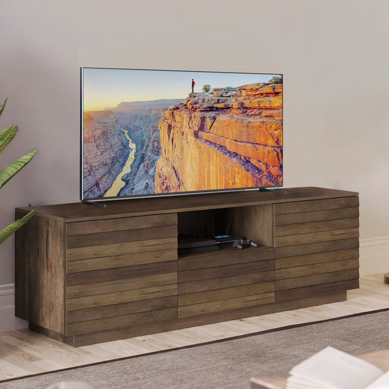 Brown 65" Farmhouse TV Stand with Storage