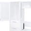 Lit double avec espaces de rangement cachés - Options d'armoire pour espace blanc