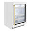 ZLINE Edition 24" Touchstone Fridge w/ DuraSnow Glass Door & Gold Handle-1998559264