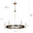 Jacinta 6 - Light Dimmable 33" Wide Wagon Wheel Chandelier