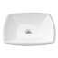Lavabo de salle de bain rectangulaire encastré en porcelaine vitreuse avec trop-plein Edgemere