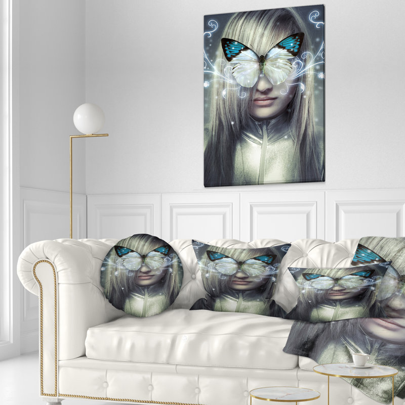 Coussin Serious Young - Portrait imprimé, Rectangulaire, 12 po x 20 po