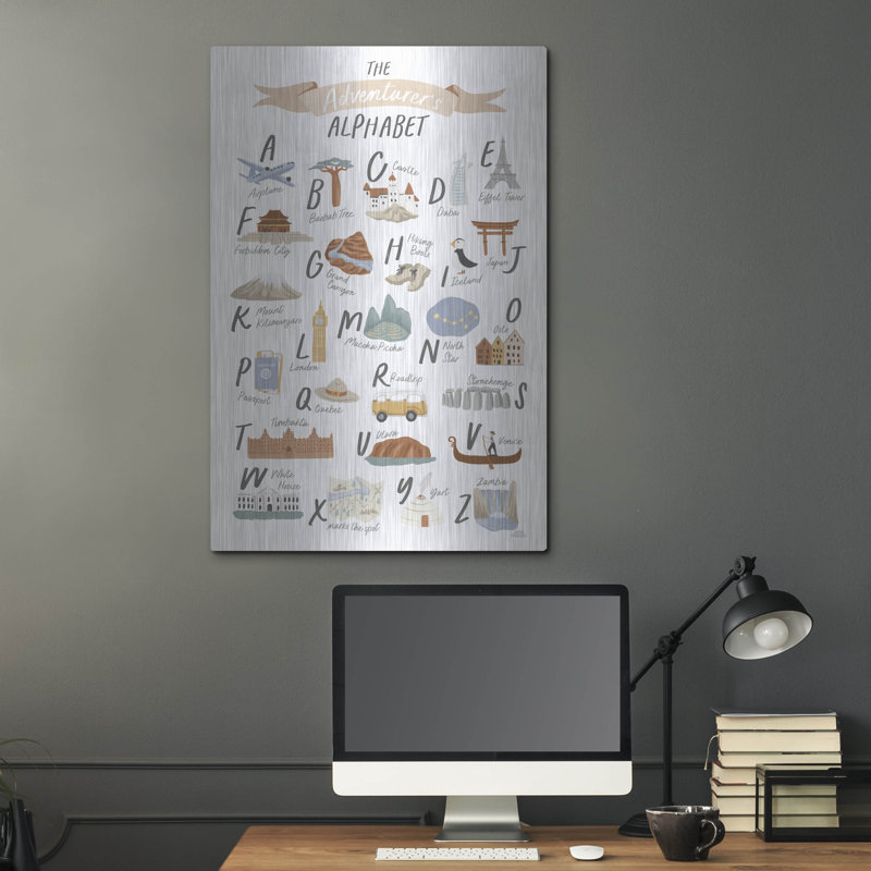 «Around The World 3» par Laura Marshall, art mural en métal, H 36 po x l 24 po