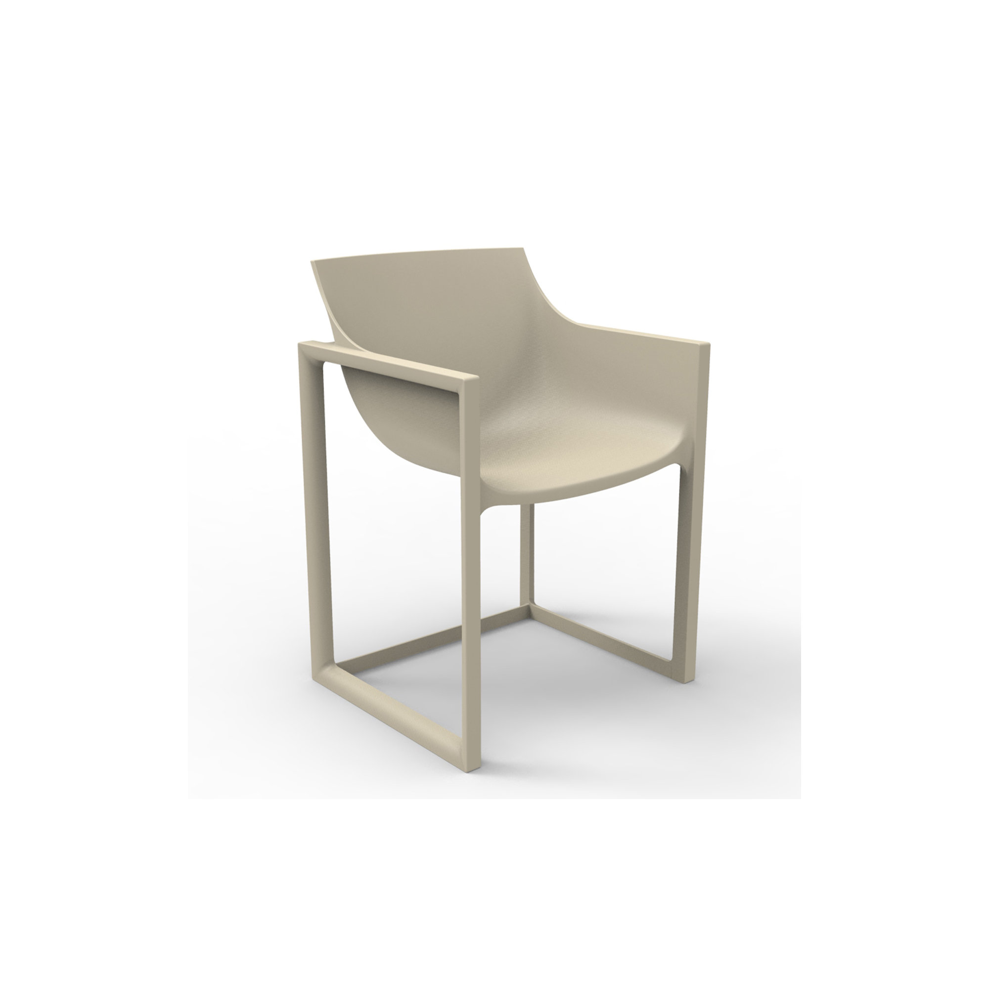 Wall Street Patio Dining Chair, Ecru