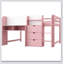 Low Loft Bed With Built-In Desk,Storage Cabinets And Open Bookcaseboard For Graffiti-859108106
