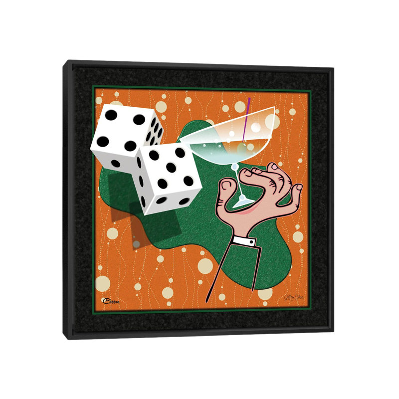 «Cheers 923», reproduction d'art sur toile encadrée, H 18 po x l 18 po, Noir