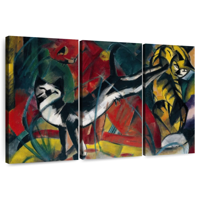 Three Cats 1913, 28" H x 45" W