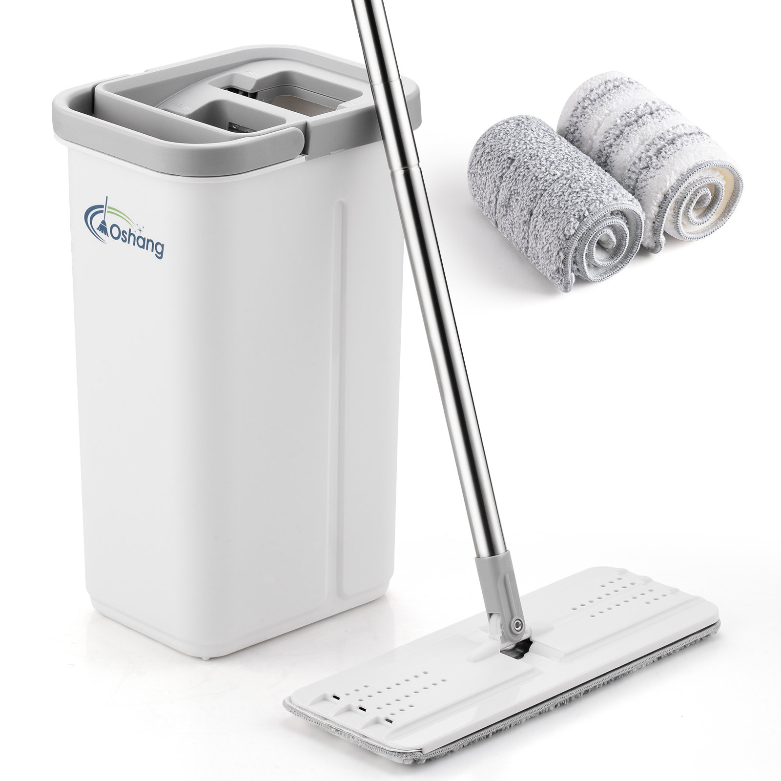 Grey PP Portable Rectangular Handy Cleaning Mop Washing Foldable