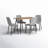 Verona 5-Piece Stain Resistant Upholstered Dining Set-1348829139