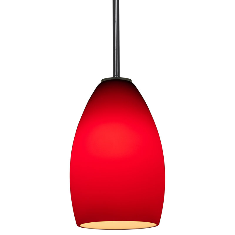 Carballo 1 - Light Single Pendant, Red, Oil Rubbed Bronze