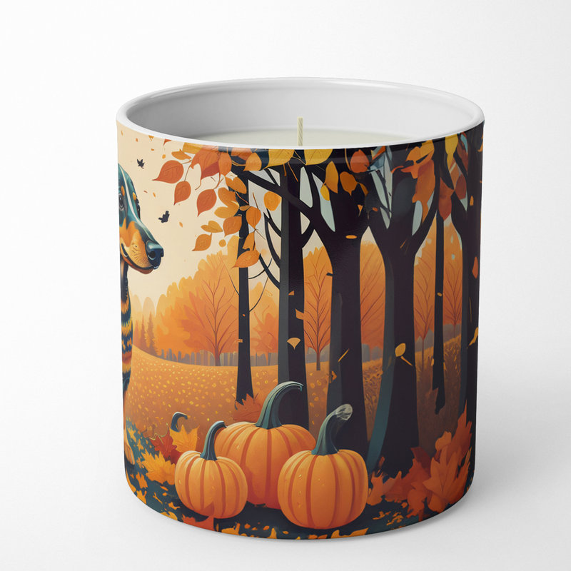Bougie parfumée Pumpkin Spice avec support en céramique