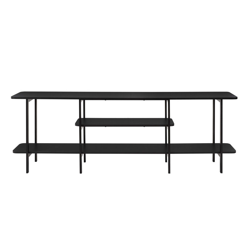 Celine 70.86" Modern Sideboard with 3 Shelves, Black