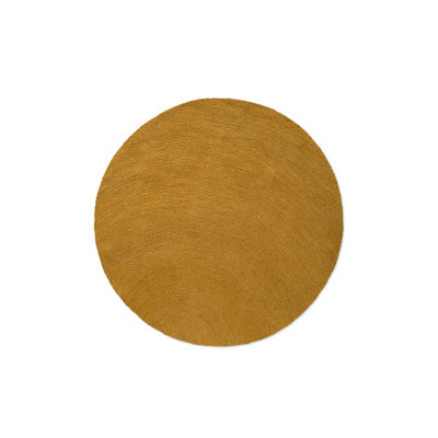 Hand Tufted Wool Area Rug in Ochre