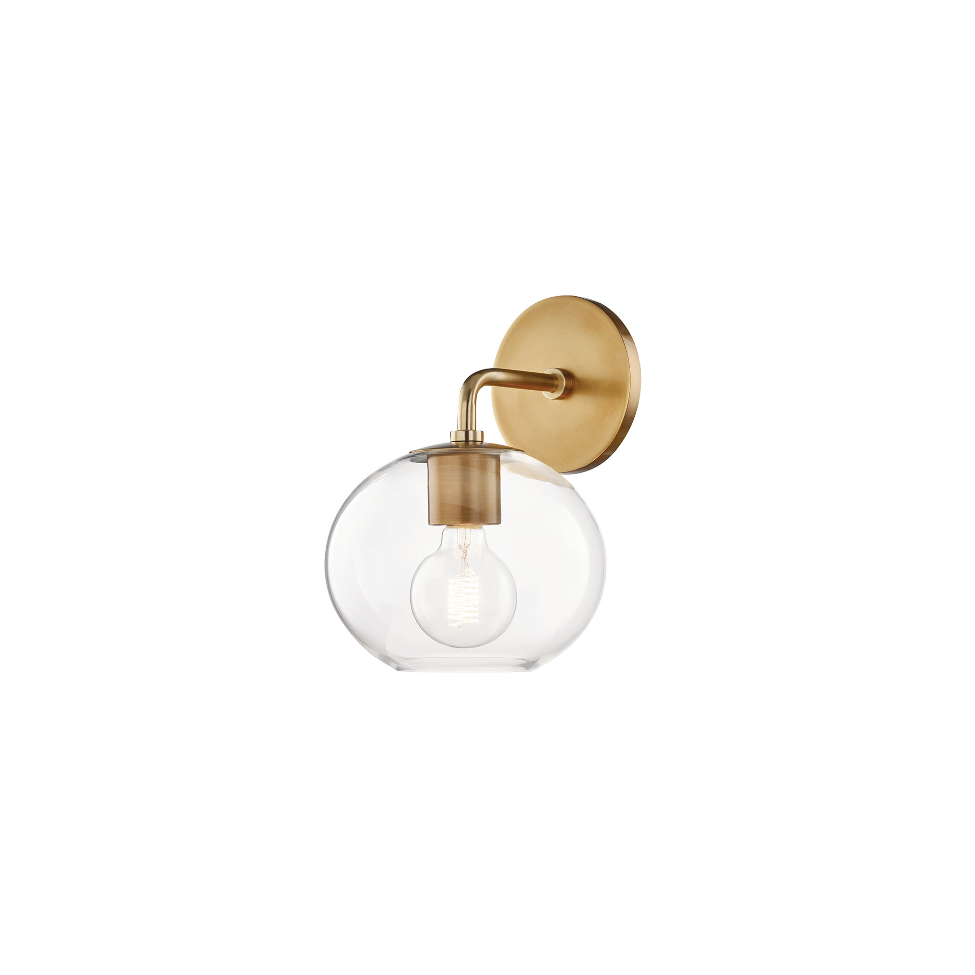 Margot 1 Light Wall Sconce, Aged Brass