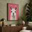 White Llama Portrait Modern 1 Piece Wrapped Canvas Wall Art-136776425-136776430