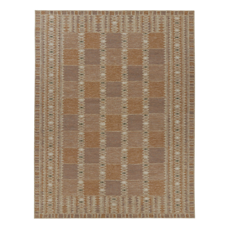 Scandinavian Wool Geometric Area Rug, Rectangle 6' x 9'