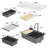 33.2'' L Single Bowl Stainless Steel Kitchen Sink-93534111-93534110