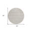 Tapis ivoire rond 8 po