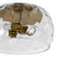 Brass 3-Light Hammered Glass Bowl Flush Mount