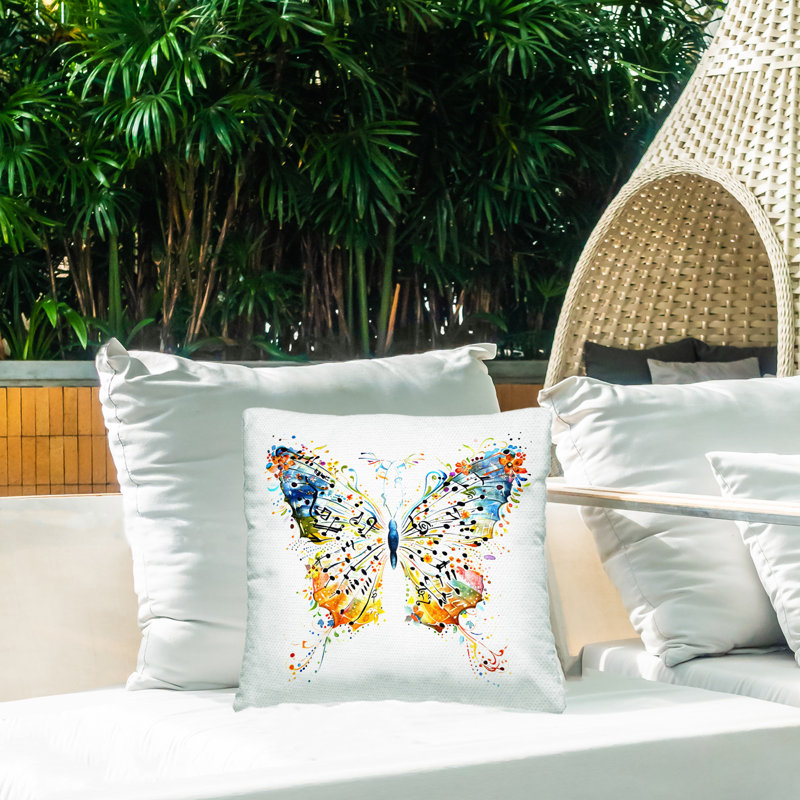 Coussin extérieur Musical Butterfly Wings