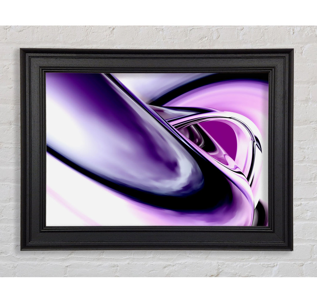 Gerahmtes Wandbild Purple Time Tunnel