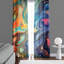 Paire de rideaux semi-transparents en polyester Sebastin-130041091