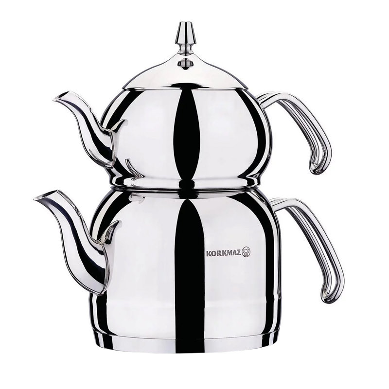 Korkmaz 81oz. Stainless Steel Teapot