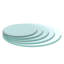 Plateau de table rond en verre trempé de 36 po, verre transparent, bord biseauté épais de 1/2 po d'épaisseur (seulement le plateau)