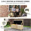 Solid Wood Outdoor Bench-571575428