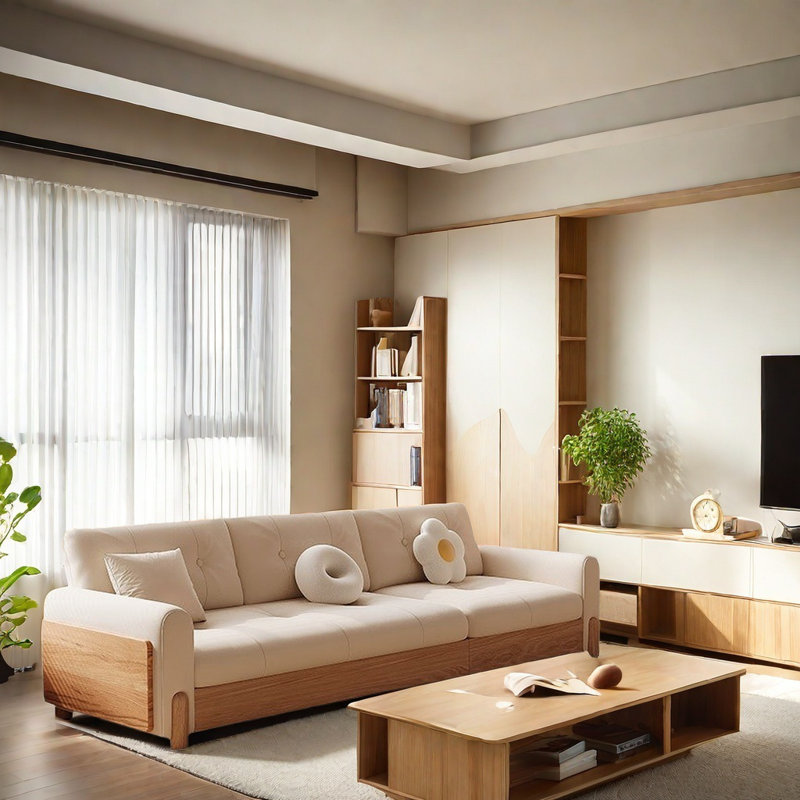 Canapé Modern, 4, H 35,43 po x l 110,24 po x P 31,5 po