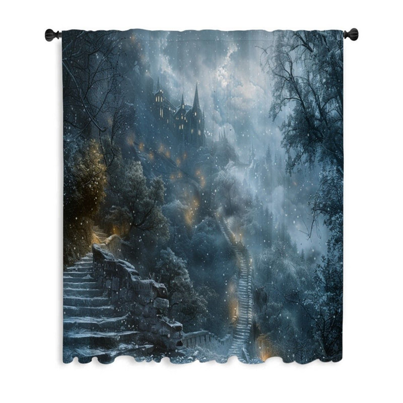 Rideau occultant en polyester Elayshia, L 50 po x L 96 po