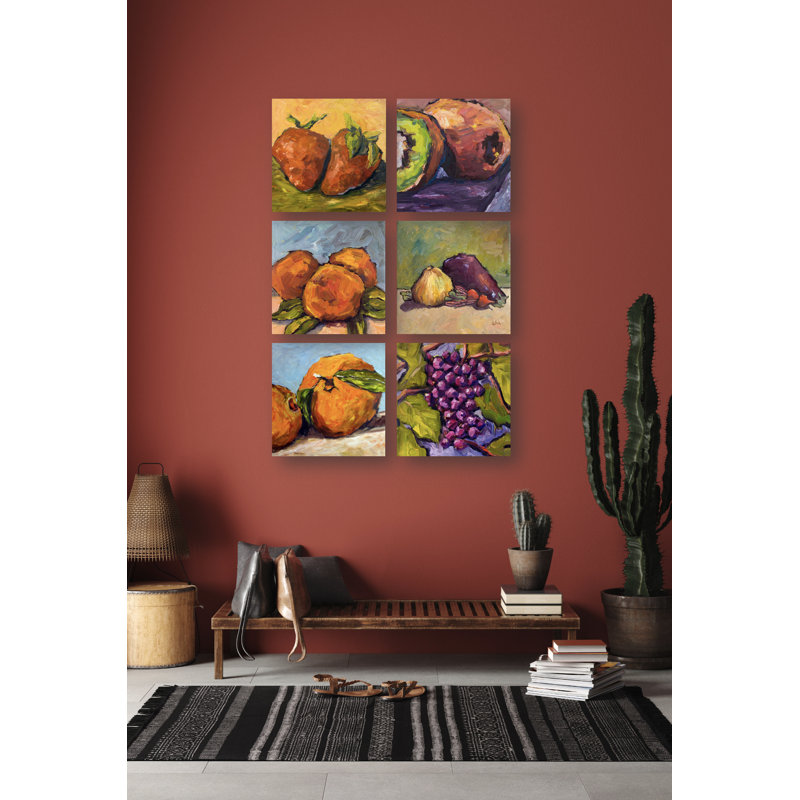 «Fruit Set» par John Beard - reproduction d'artiste sur toile, L 20 po x H 20 po x P 1,5 po, Unframed