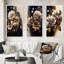 «Brown Daisy Bunch», 3 pièces sur toile-1188362861-1188362860