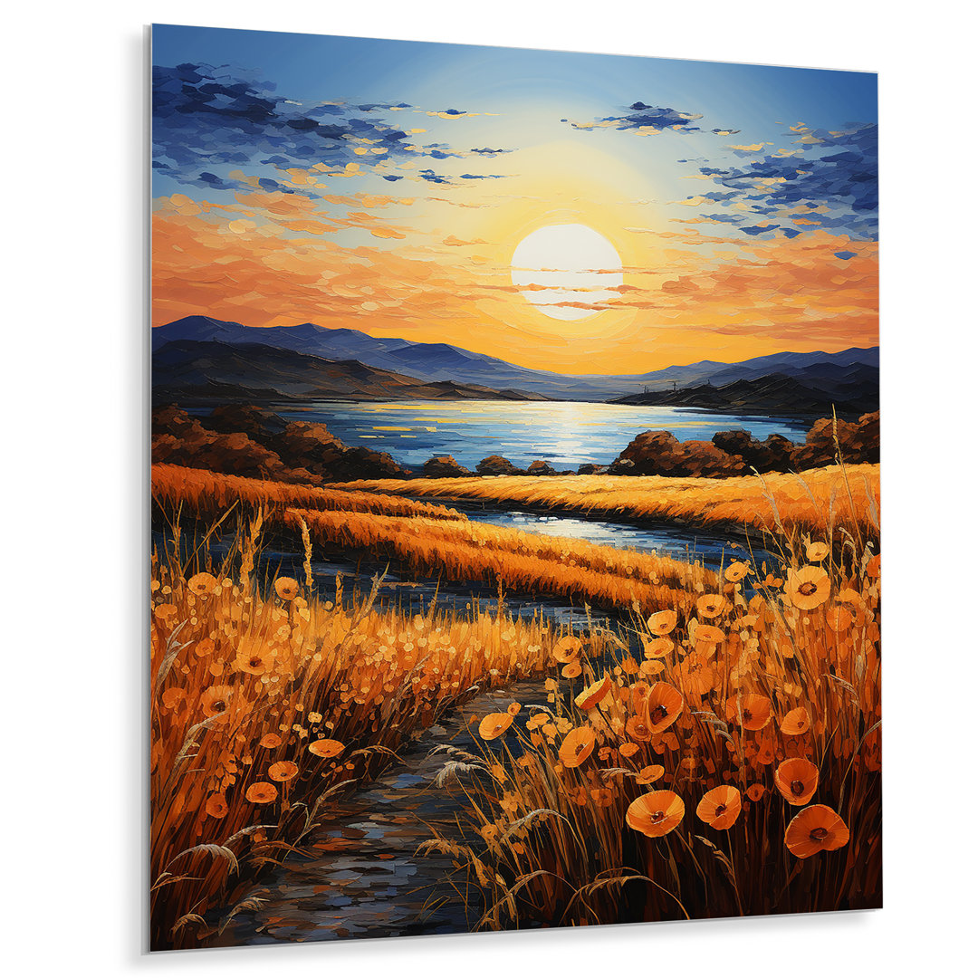 " Vangogh Harvest Time In The Wheat Fields I " Winston Porter