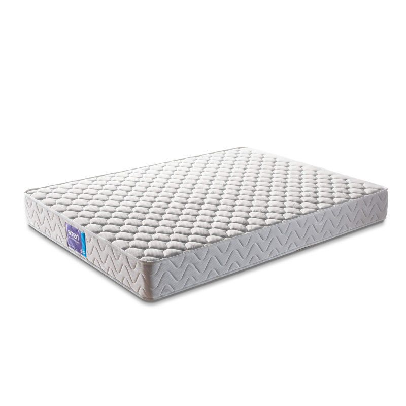 Matelas orthopédique ferme, double face, 47,2 x 78,7 x 9,1 pouces | Système multi-ressorts, housse 100% coton tricoté | Couleur unie blanche, motif géométrique | Support complet pour un sommeil réparateur, assemblé