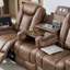 Bhopinder 3 Seater Linen Electric Reclining Sofa-164649363