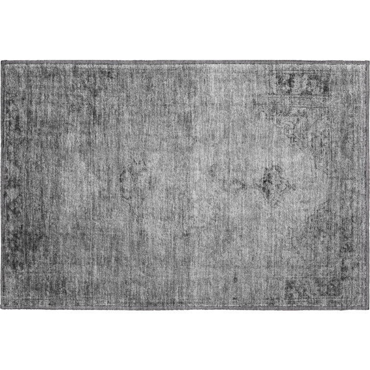 Premium Machine Washable Fehr Gray Rug