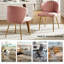 Fauteuil d'appoint moderne en velours avec dossier capitonné Leona H 29 po-764843823