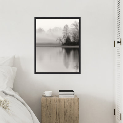«Decembre Lake» par Nicholas Bell, reproduction d'art sur toile encadrée