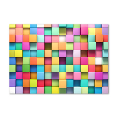 Colorful Squares - Wrapped Canvas Print